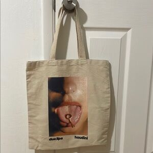 Dua Lipa Houdini Canvas Tote Bag - Beige